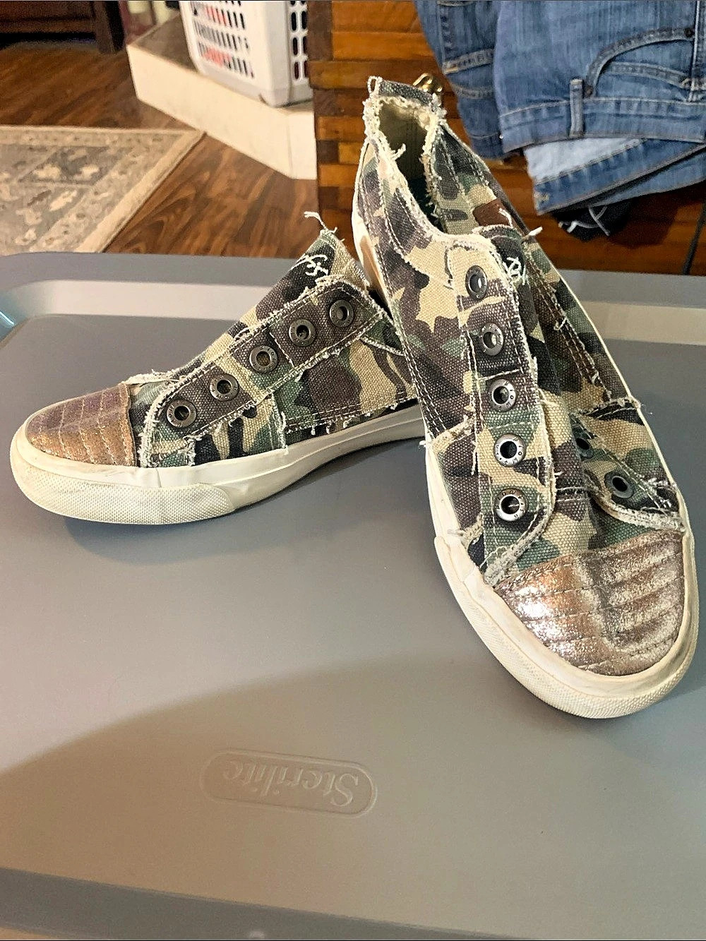 Blowfish Camo Sneakers in Green & Brown